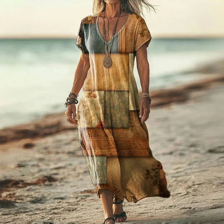 Ember Sunset Breeze Maxi Dress