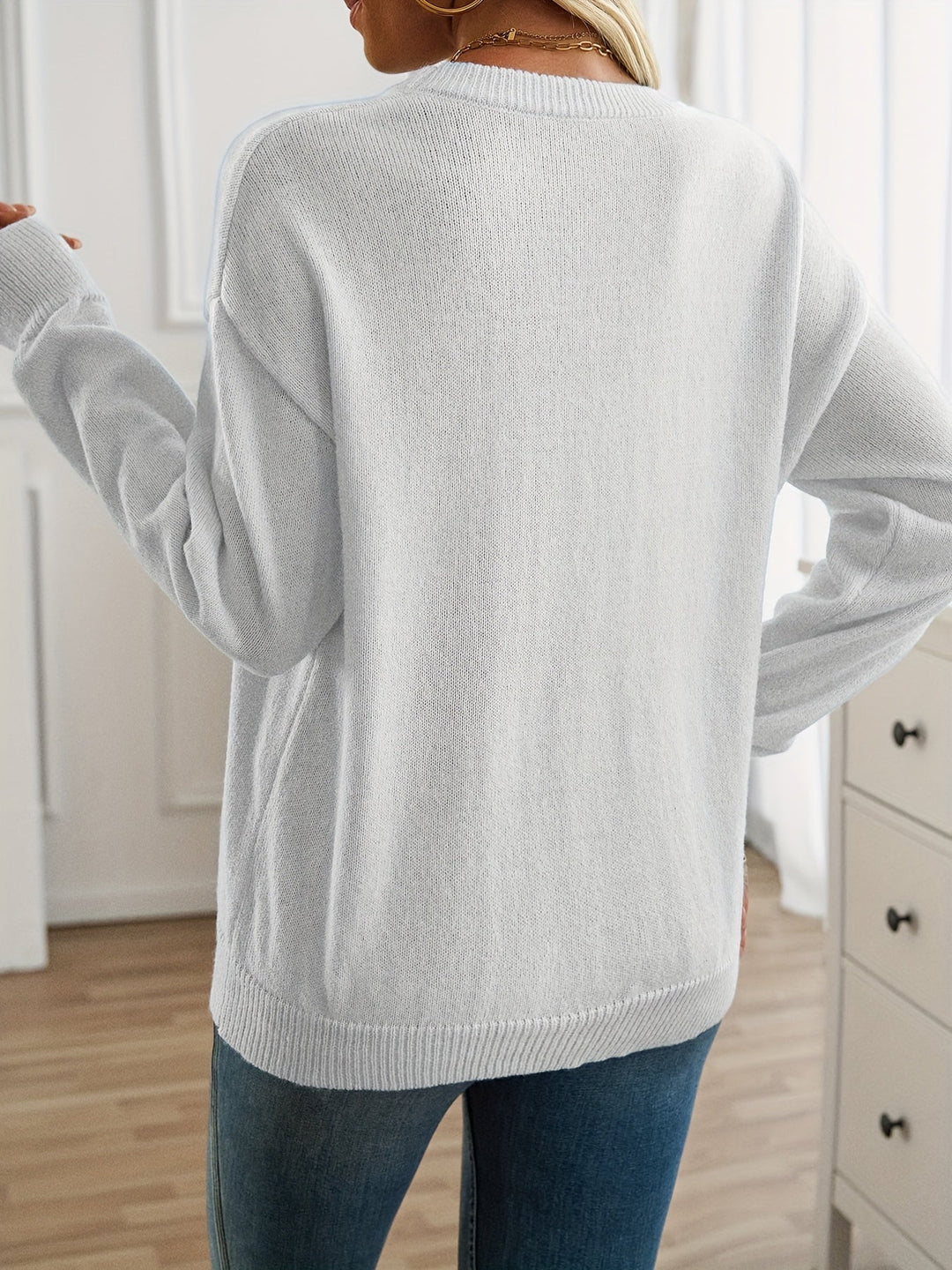 Eliza - Long Sleeve Crew Neck Sweater