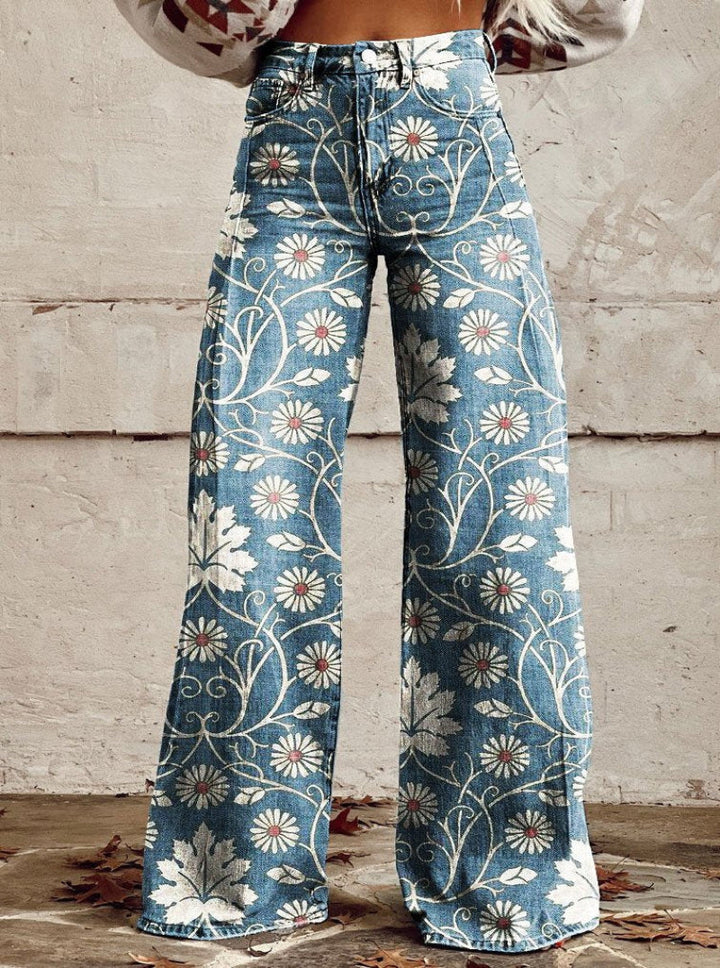 VINTAGE FLOW | Chic Bohemian Wide-Leg Trousers
