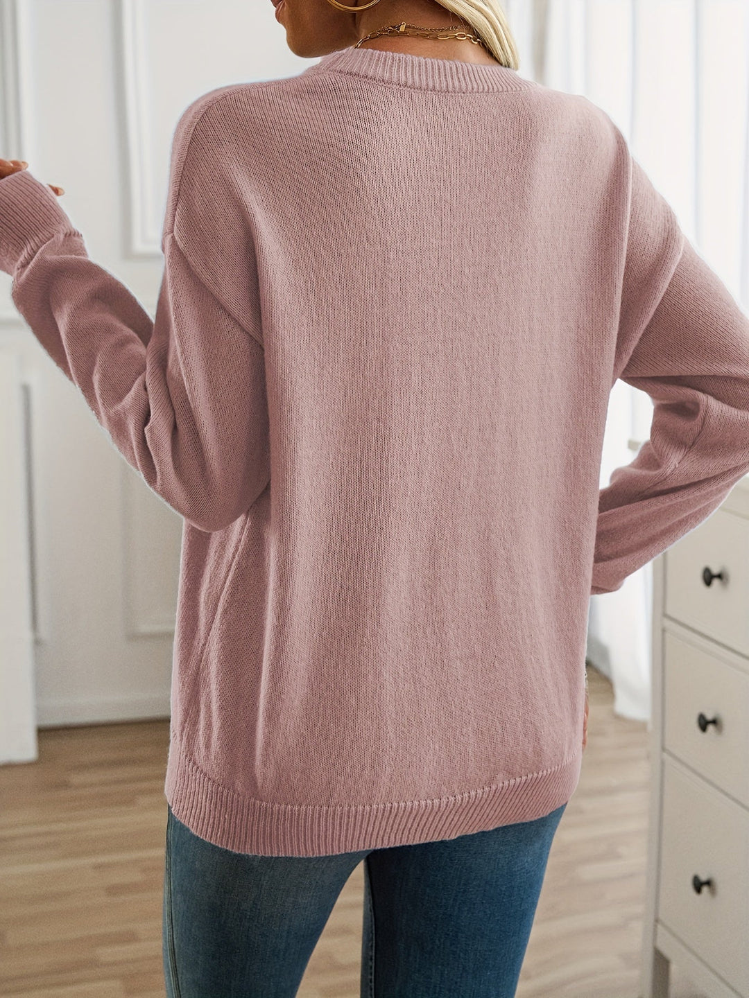 Eliza - Long Sleeve Crew Neck Sweater