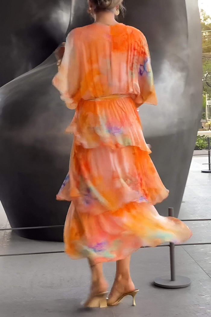 Celeste Flow Chiffon Dress