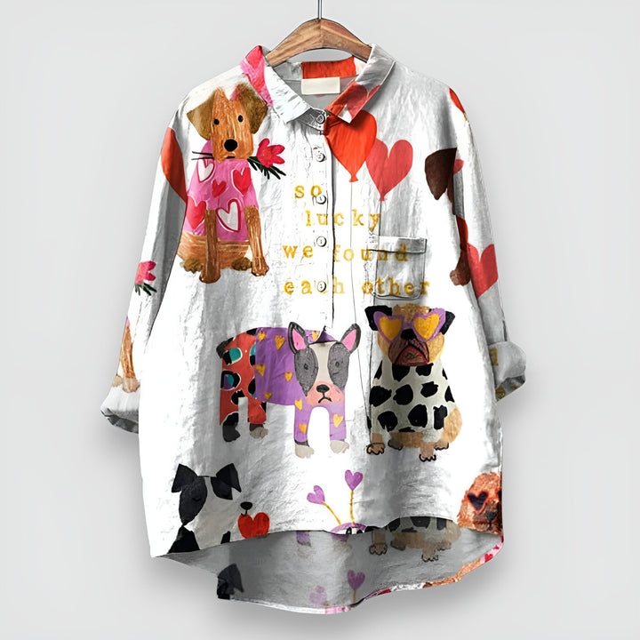 Rose | Elegant Women's Shirt with Artistic Print