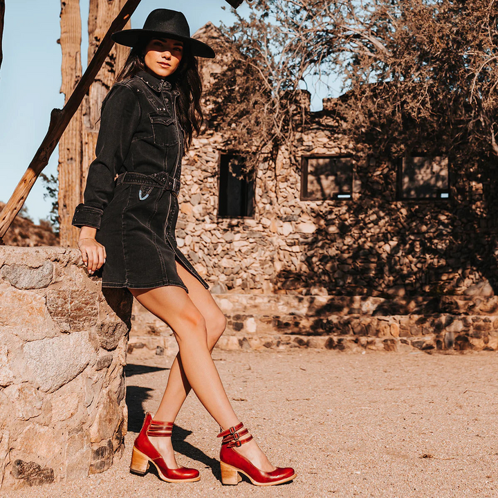 Sophia™ | Vintage Leather Block Heel