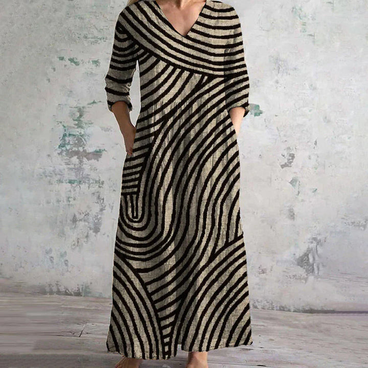 Aria™ | Vintage Striped Dress