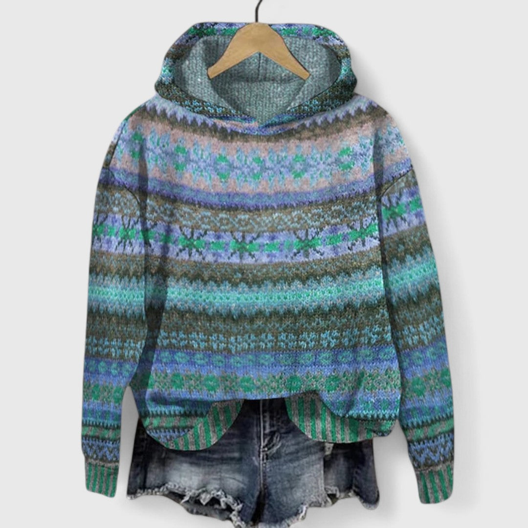 Christa - Retro Hoodie Sweater