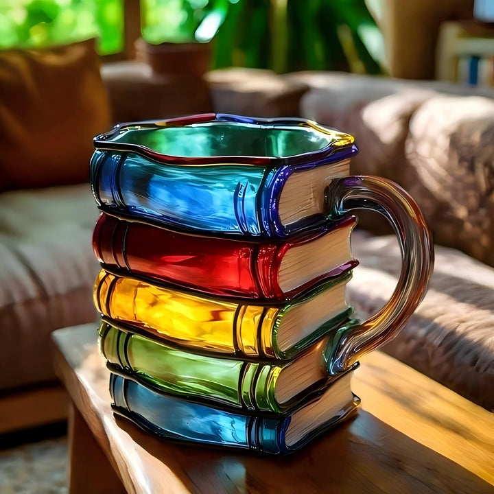 🌈 Stacked Stories™ Mug — Drink from the Tower of Color and Imagination