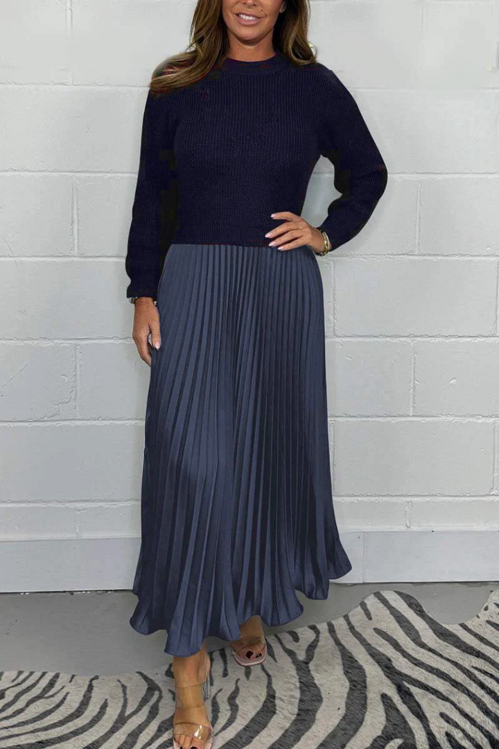 Luna™ Elegant Pleated Two-Piece Dress