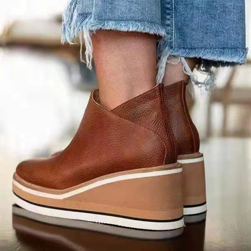 Elara™ - Elevate Platform Ankle Boots