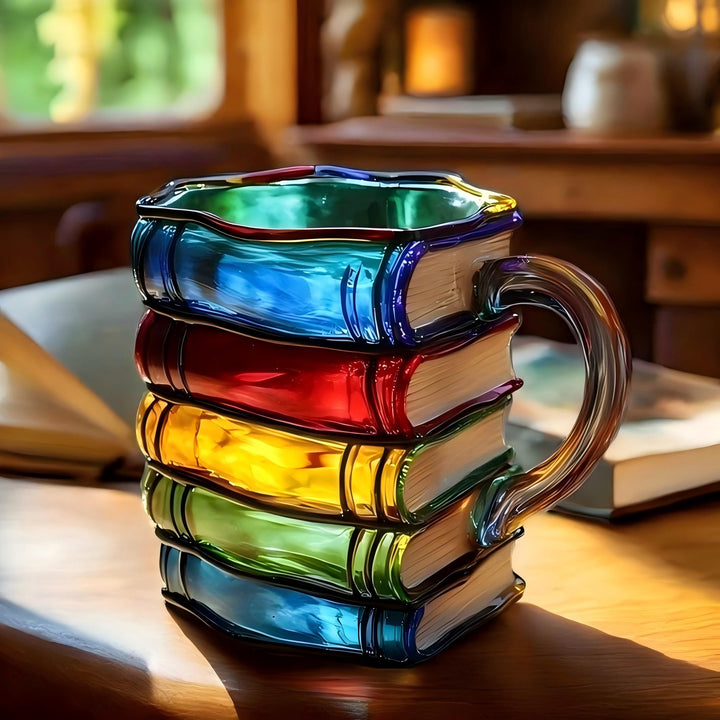 🌈 Stacked Stories™ Mug — Drink from the Tower of Color and Imagination