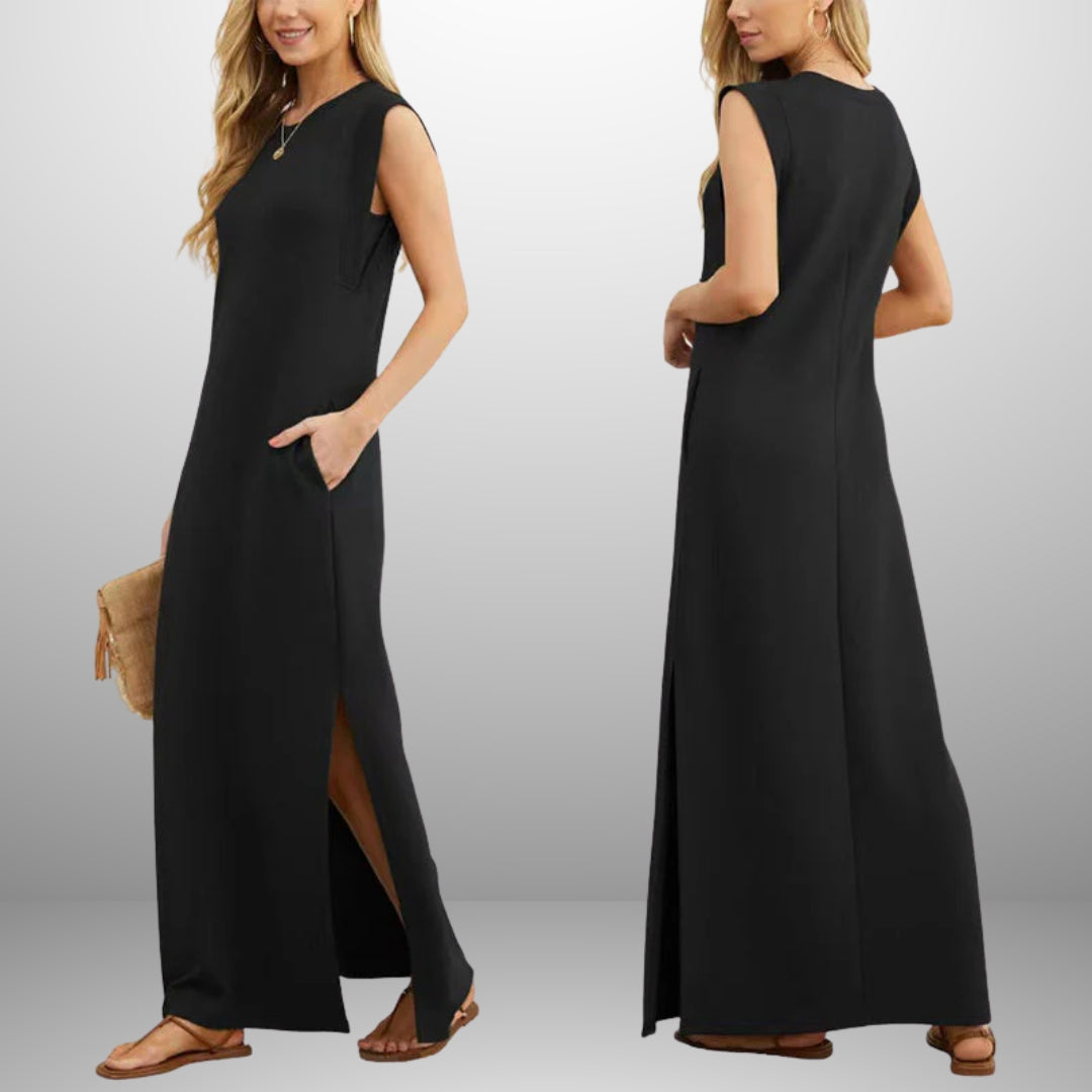 Clara | Long Flowing Wrinkle-Free Dress