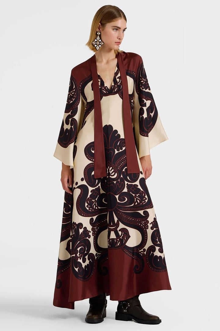 Grenadilla Bloom Satin Gown