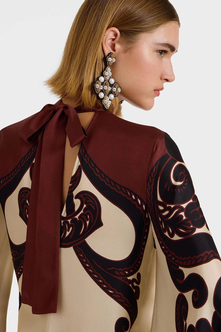 Grenadilla Bloom Satin Gown