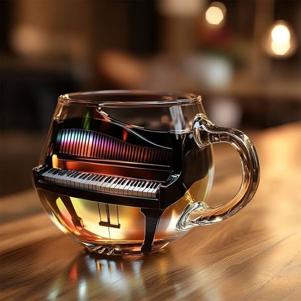 🎵 Drink in Style with a Piano Glass — Created for Music Lovers