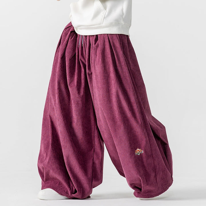 Ultimate Comfort Wide-Leg Corduroy Sweatpants