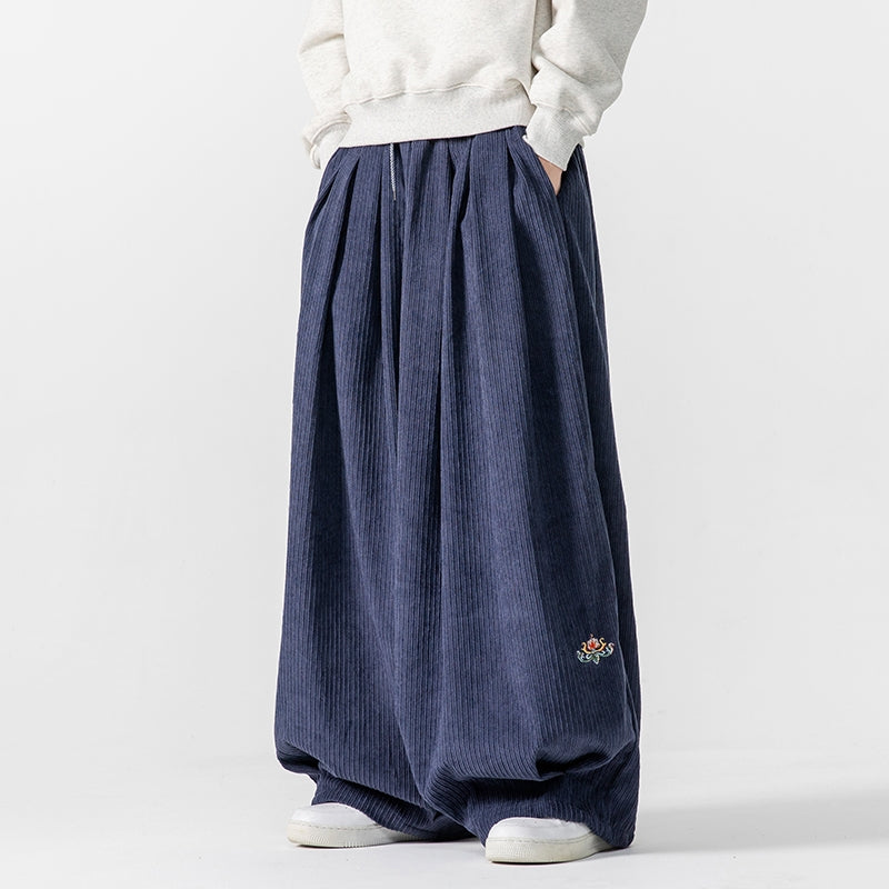 Ultimate Comfort Wide-Leg Corduroy Sweatpants