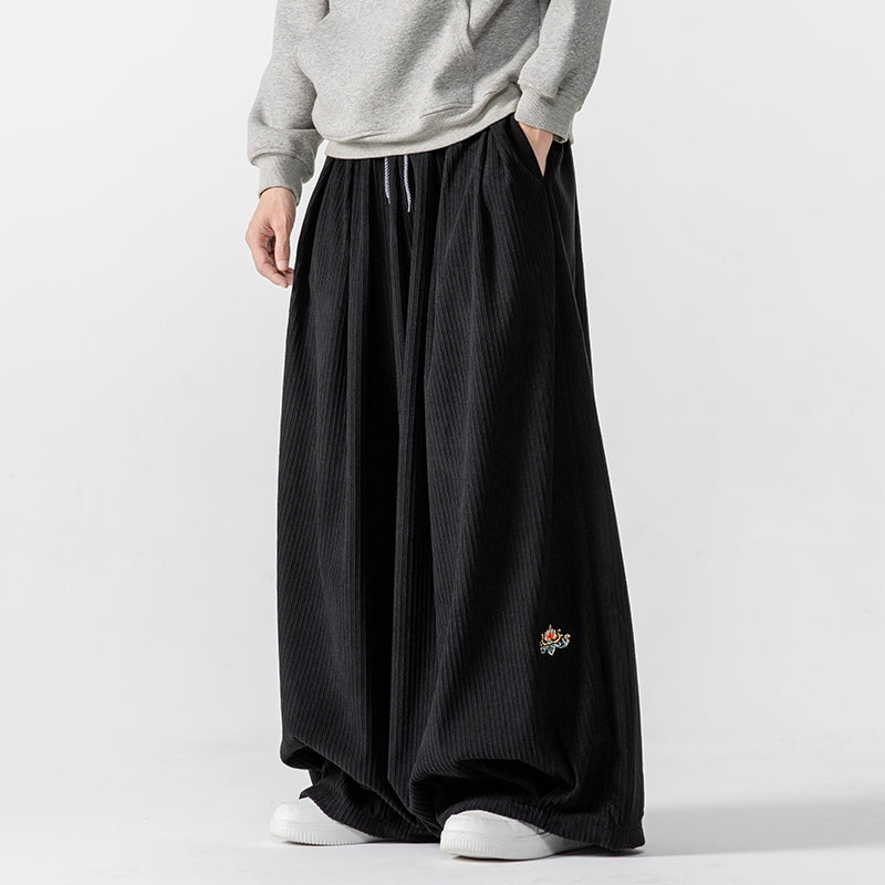Ultimate Comfort Wide-Leg Corduroy Sweatpants