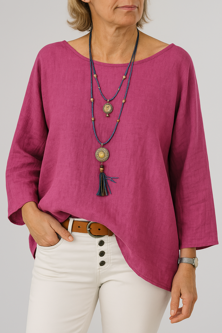 Soléa | Oversized Coastal Breeze Cotton-Linen Tunic
