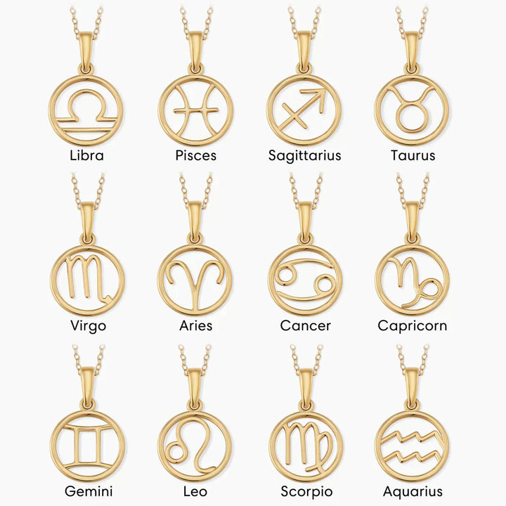 Necklace with zodiac sign