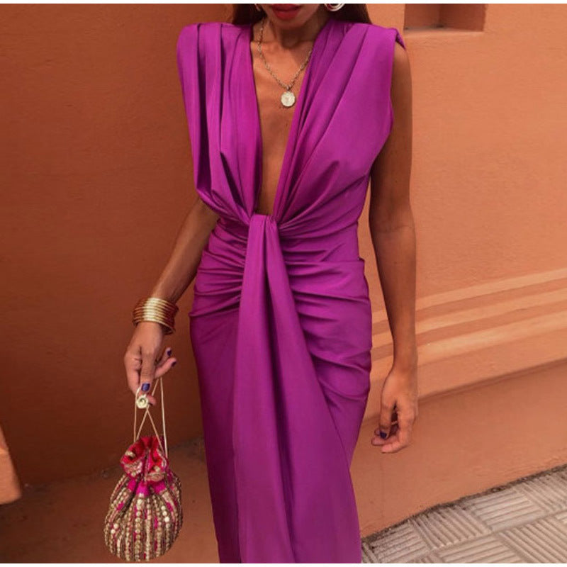 Cruella™ | Deep Neck Dress