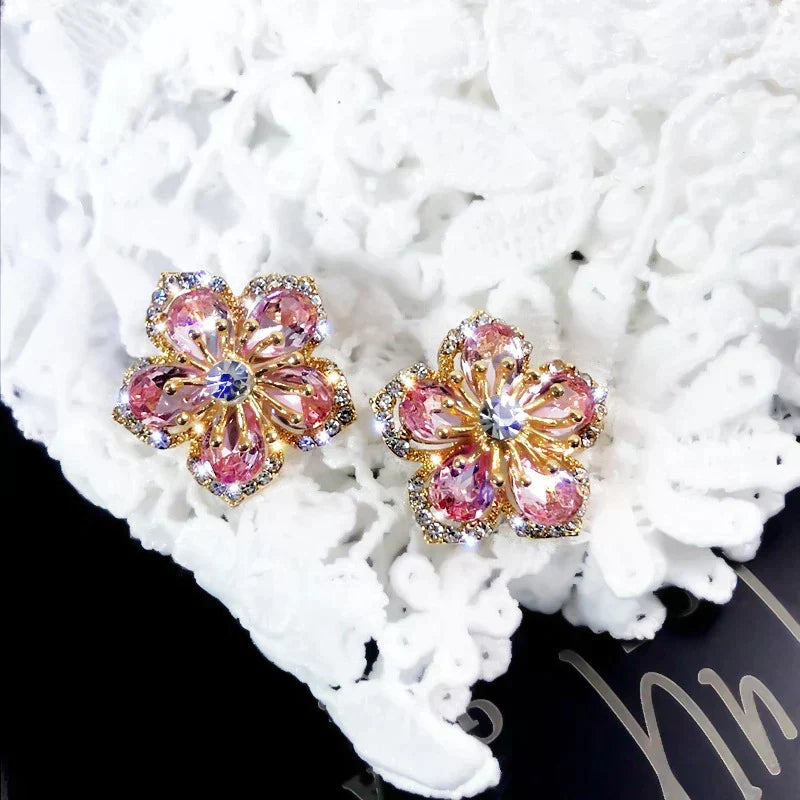 Multicolored Zirconia Earrings in Silver