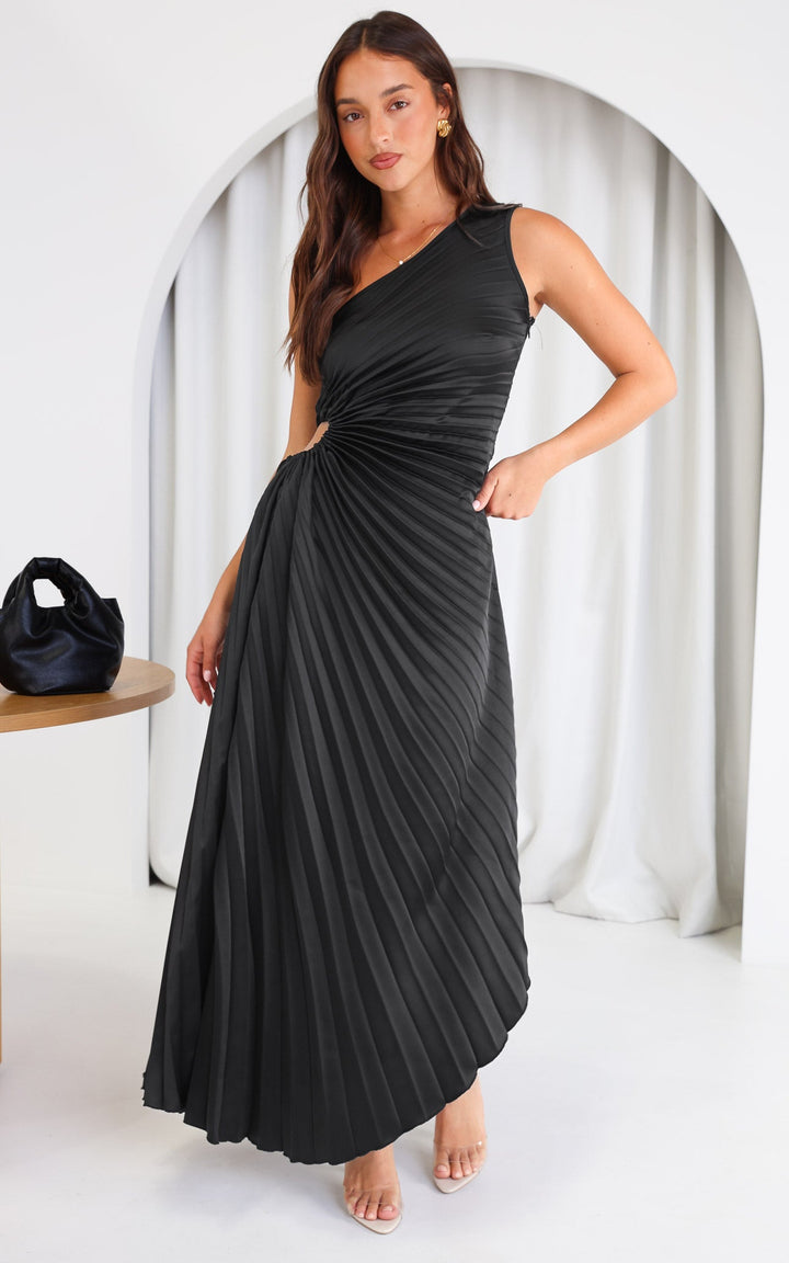Rachel - Elegant Black Maxi