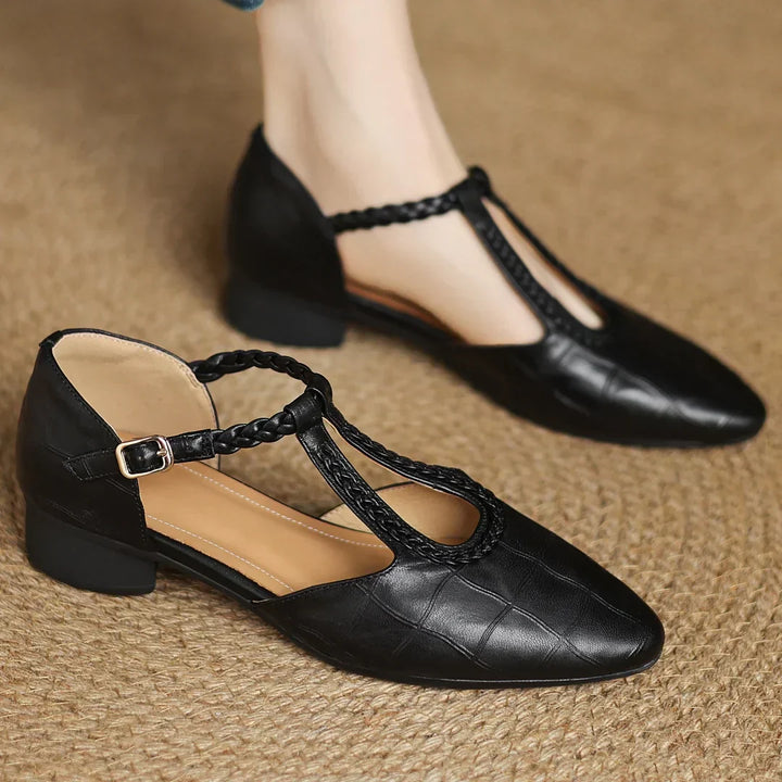 Sate Leather Mary Janes