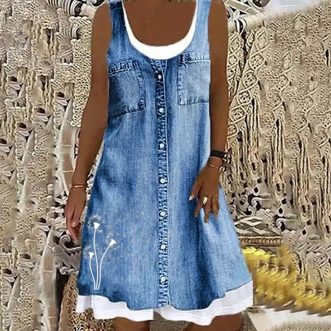 Valo - Soft Elegant Denim Dress