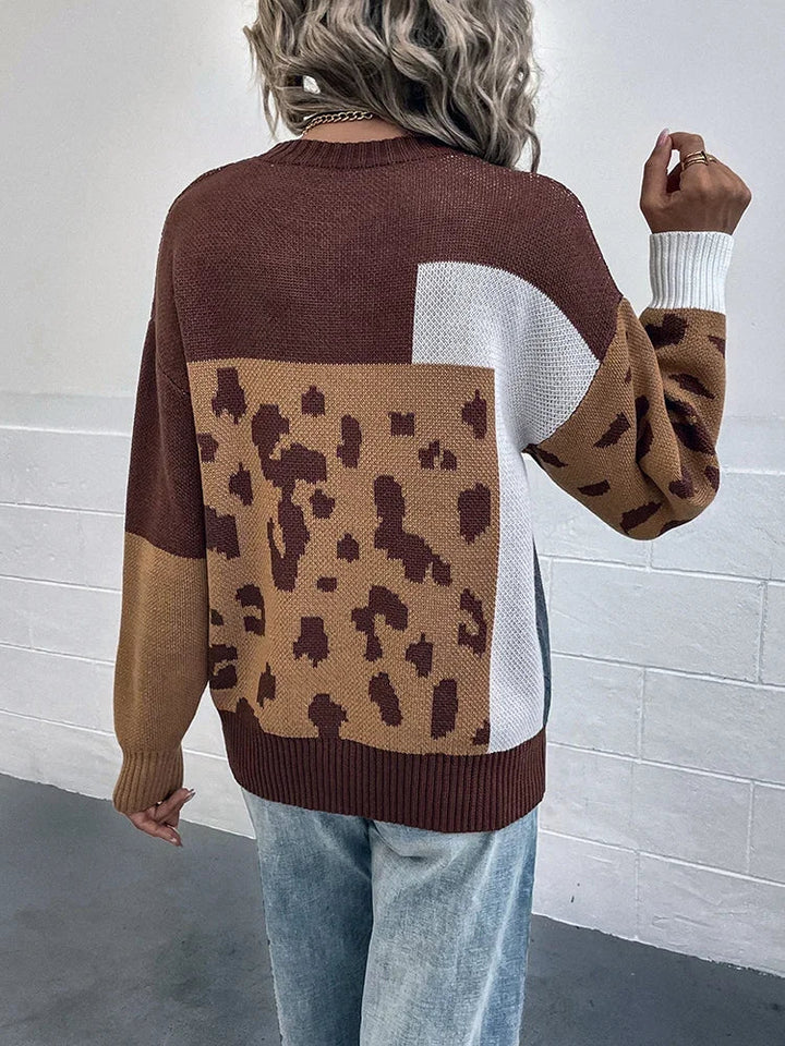 Tita™ Leopard Patchwork Sweater