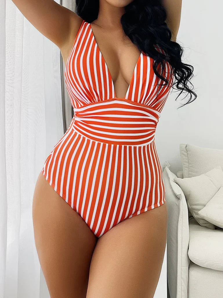 Aya | Striped Swimsuit