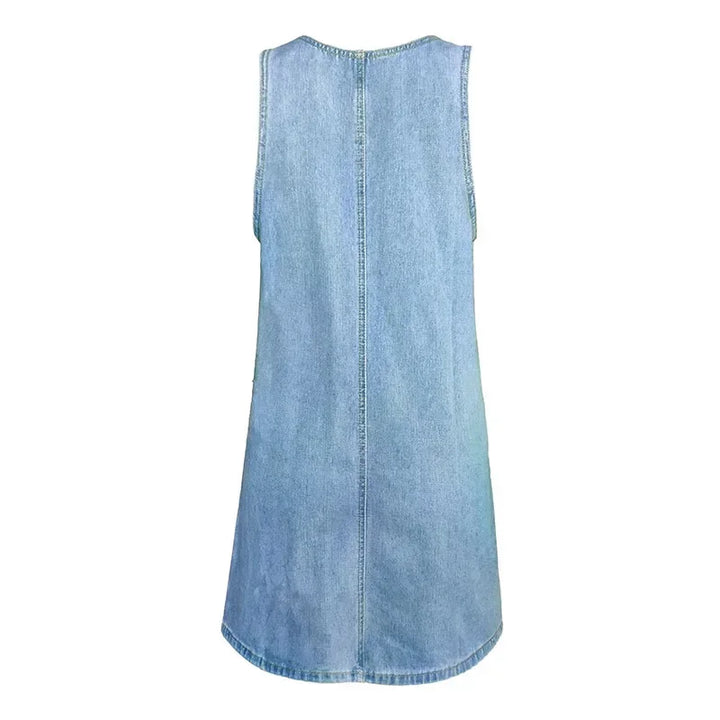 Sandy - Practical Light Denim Dress
