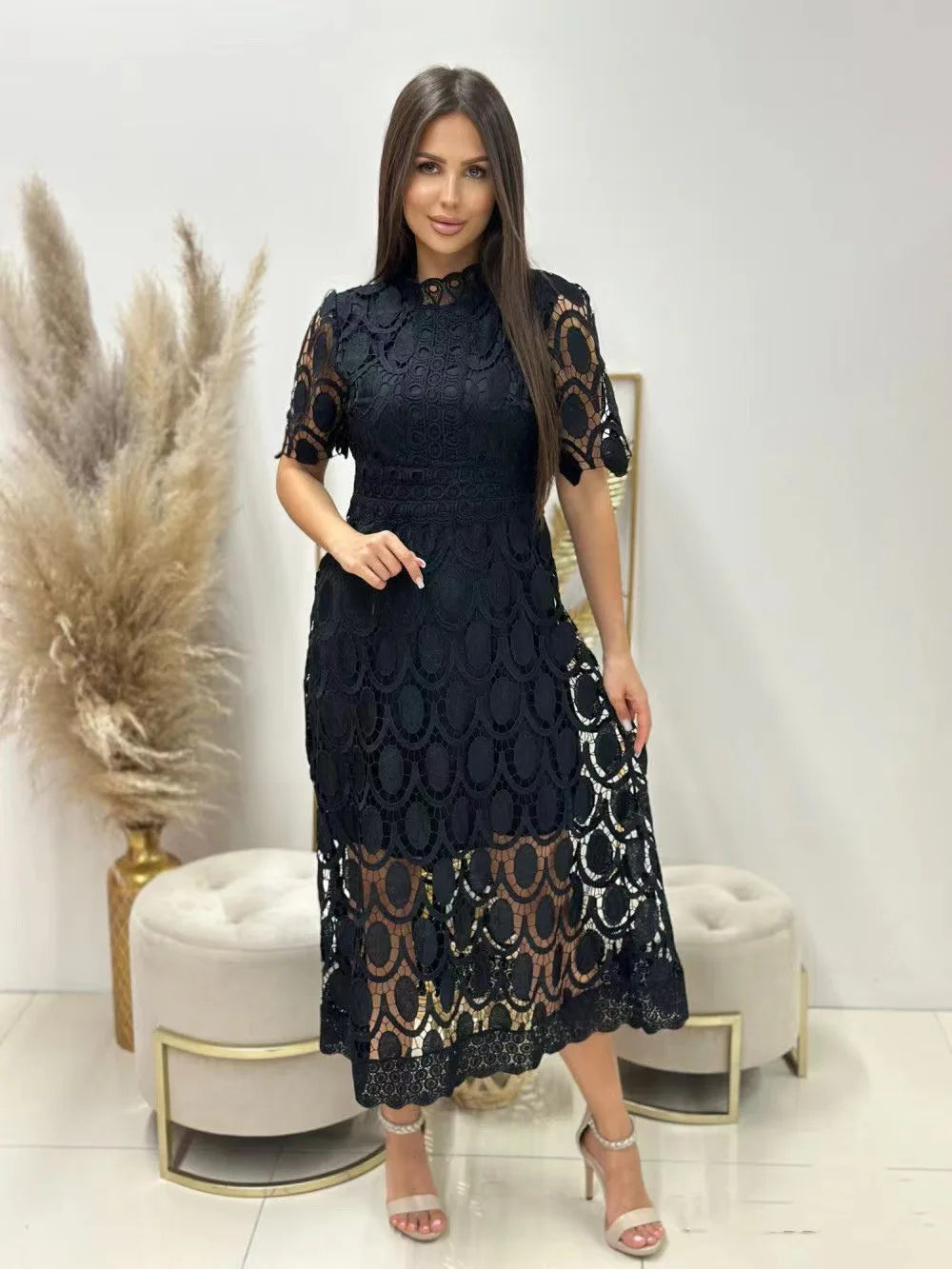 Elena Graceful Lace Dress