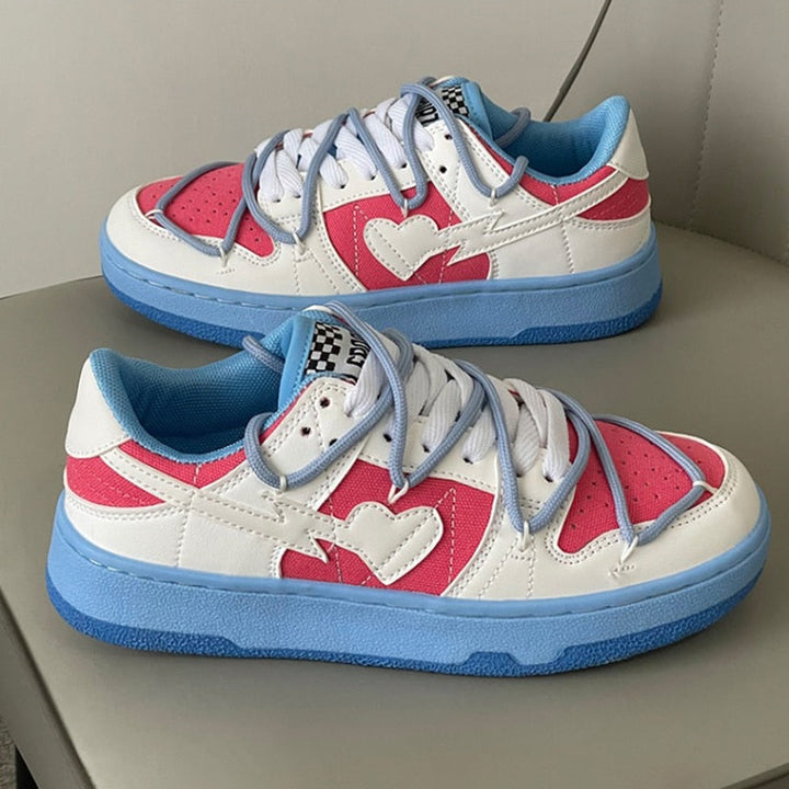 Chunky Lace-Up Walking Shoes