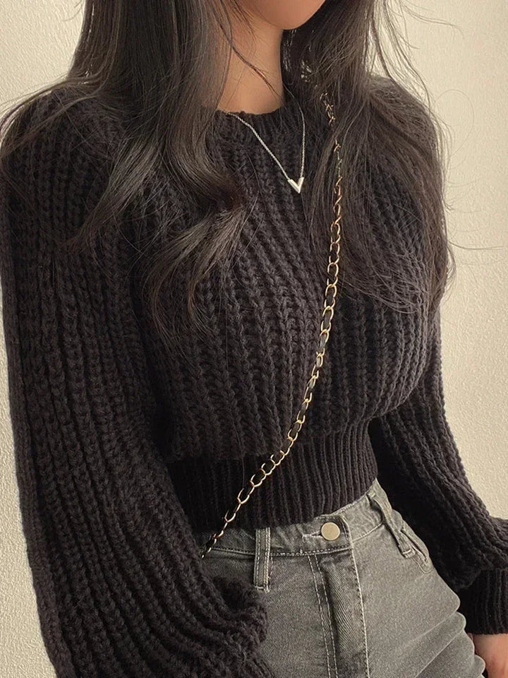 Zamirca™ Elegant Long Sleeve Sweater
