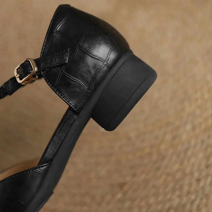 Sate Leather Mary Janes