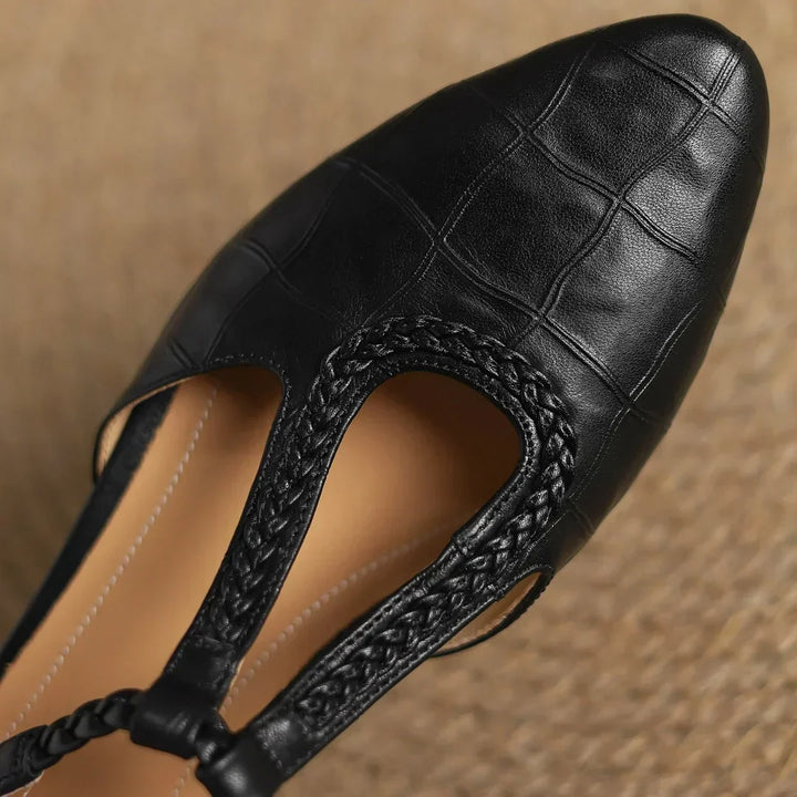 Sate Leather Mary Janes