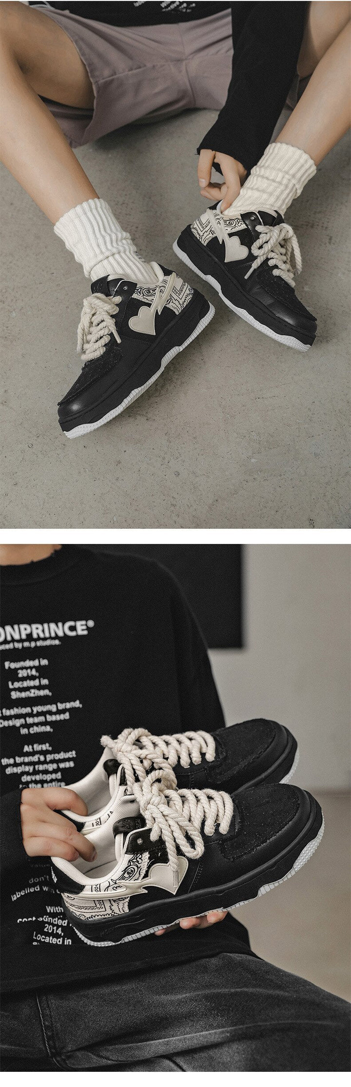 Black Sneakers VS Heart