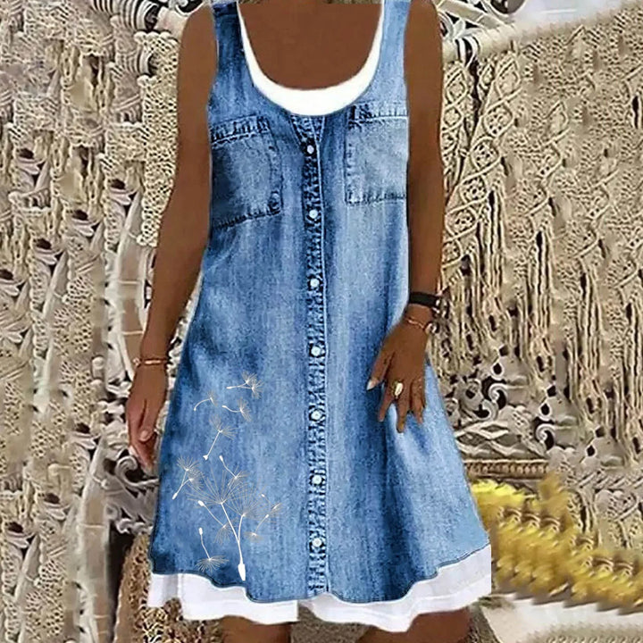 Valo - Soft Elegant Denim Dress