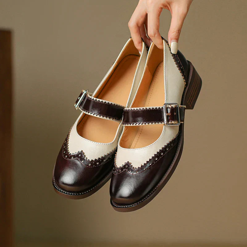 Sar Miana Leather Mary Janes