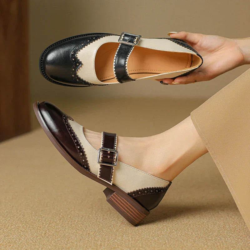 Sar Miana Leather Mary Janes