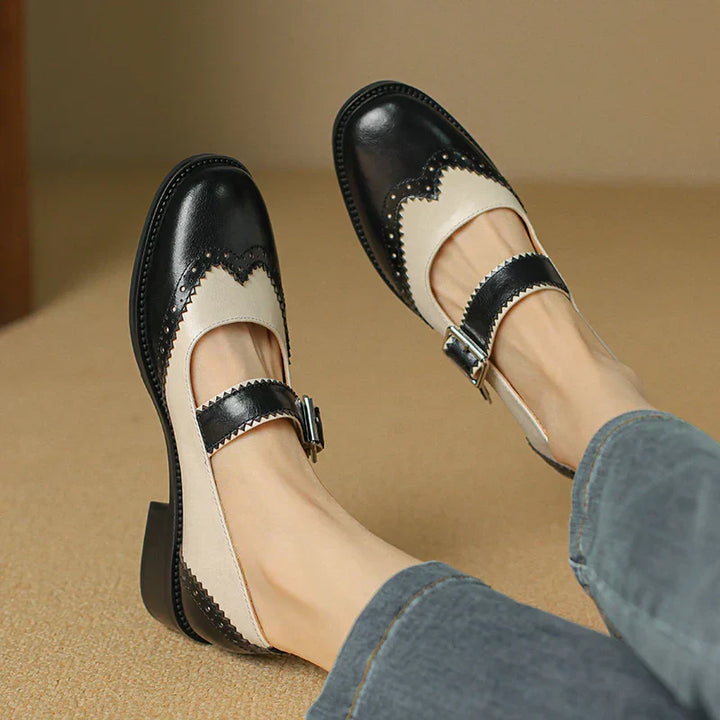 Sar Miana Leather Mary Janes