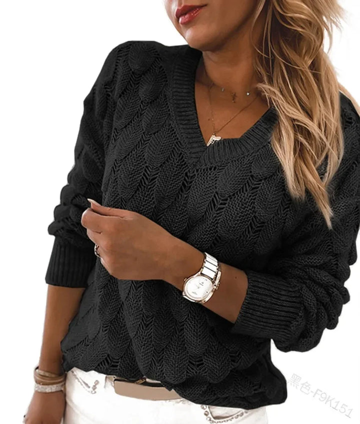 Tash™ V-Neck Sweater with Openwork