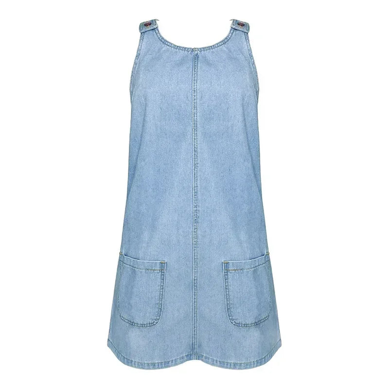 Sandy - Practical Light Denim Dress