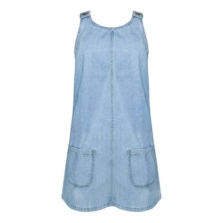 Sandy - Practical Light Denim Dress