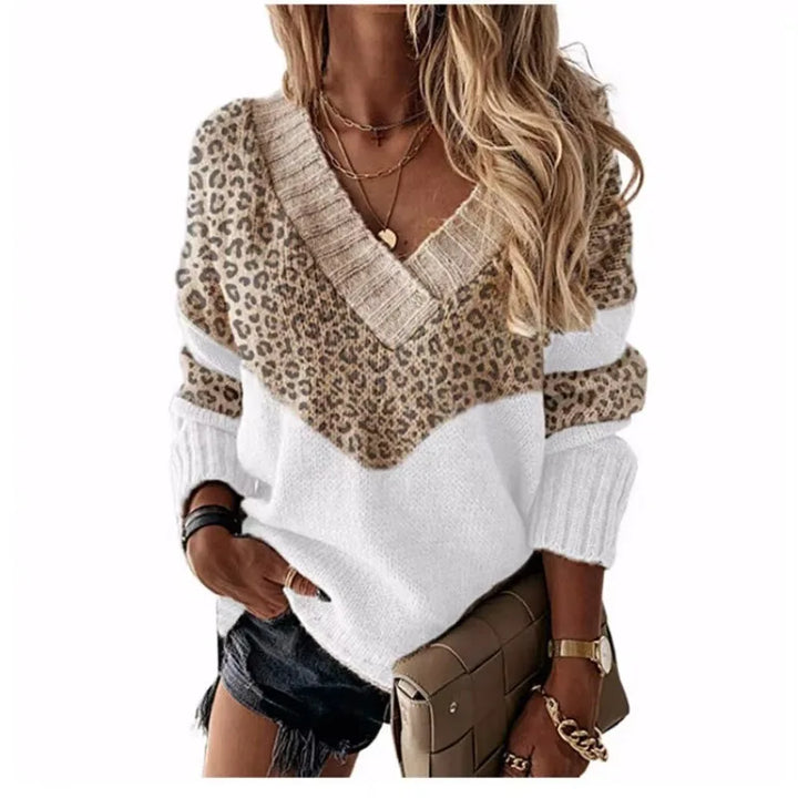 Tanya™ Leopard V-Neck Sweater