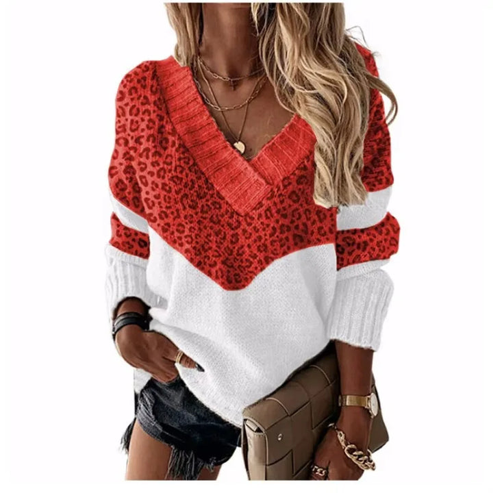 Tanya™ Leopard V-Neck Sweater