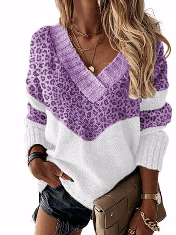 Tanya™ Leopard V-Neck Sweater