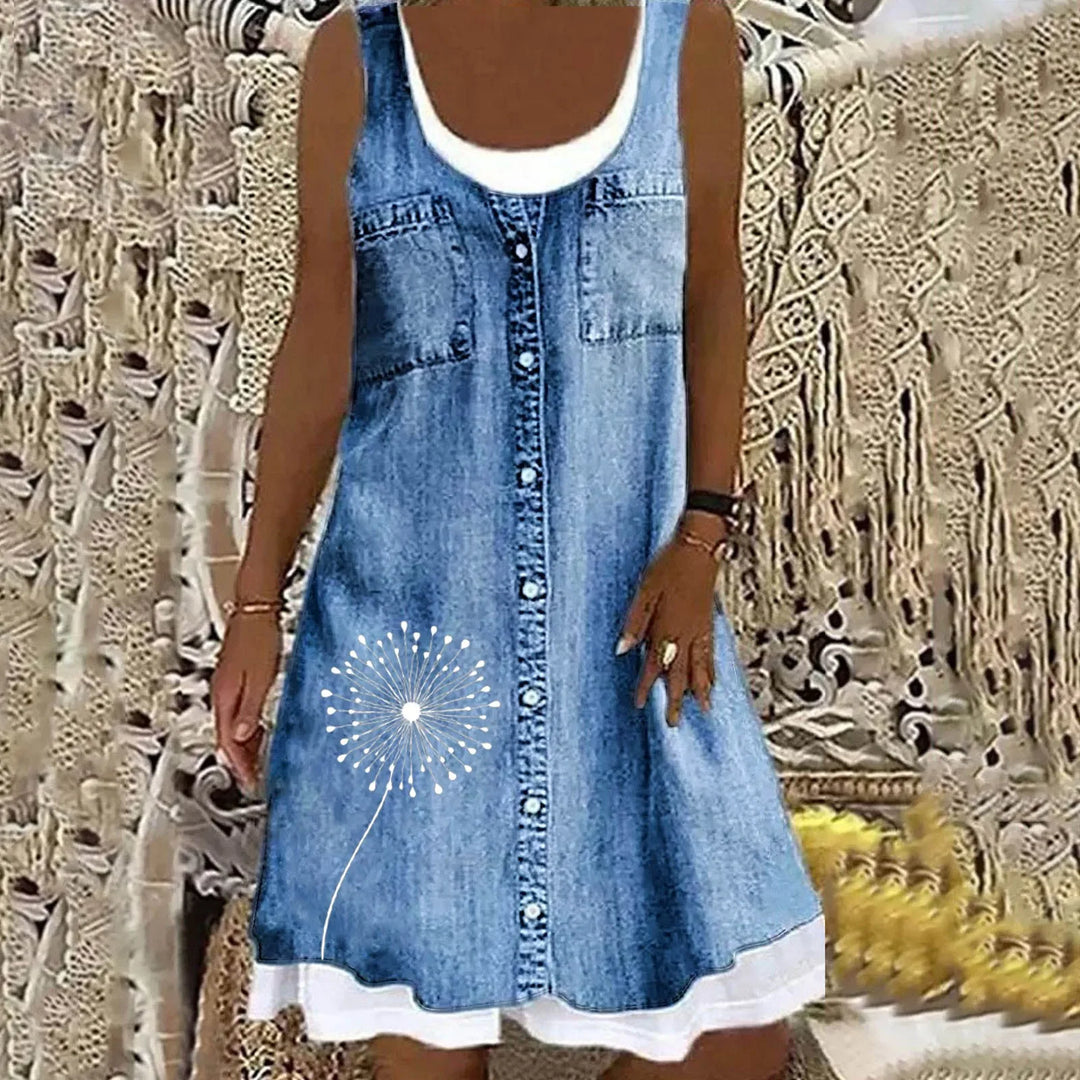 Valo - Soft Elegant Denim Dress