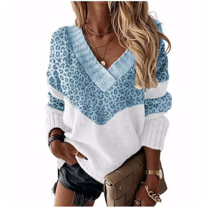 Tanya™ Leopard V-Neck Sweater