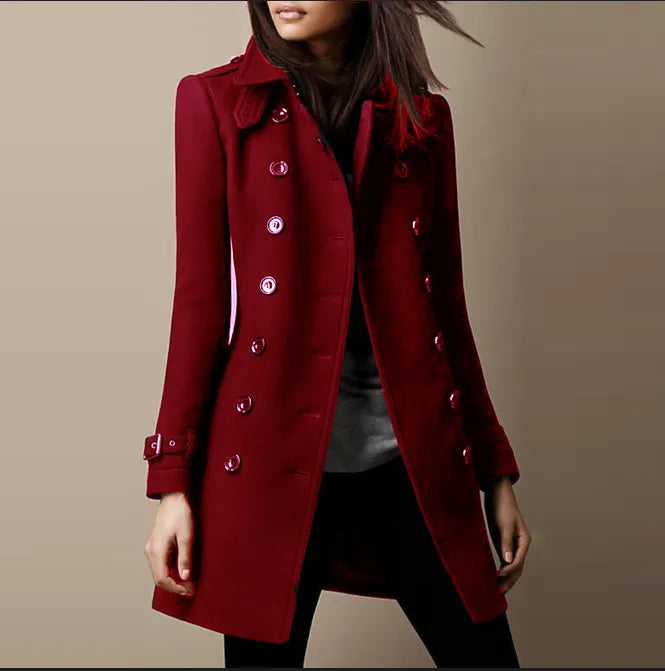 Mia™ - Classic Buttoned Overcoat