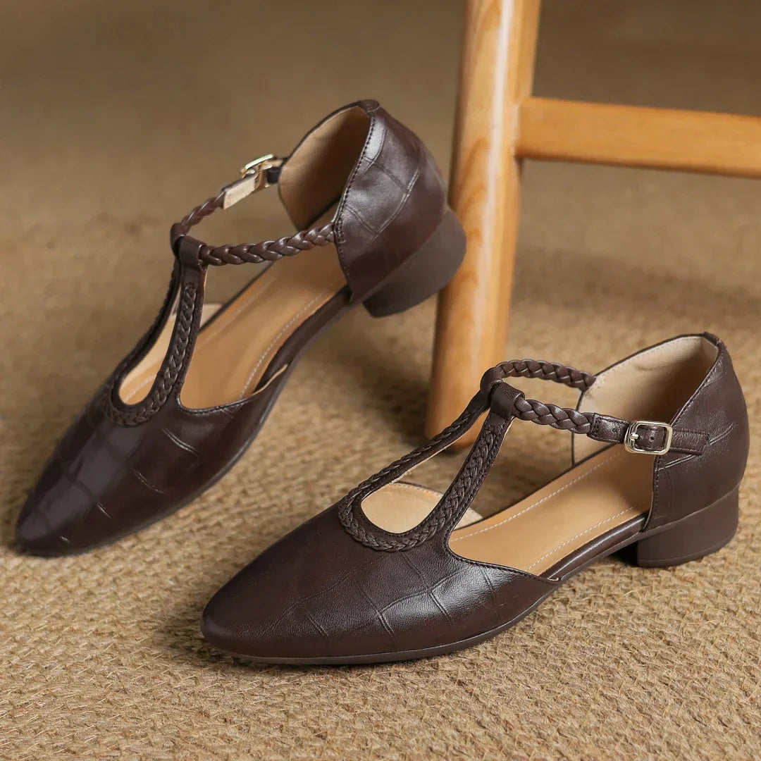 Sate Leather Mary Janes